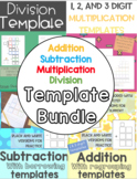 MEGA MATH BUNDLE TEMPLATES (+ - x /)- Differentiated {Prin