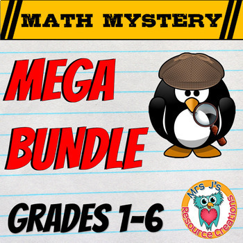 Preview of MEGA MRS. J's MATH MYSTERY BUNDLE (GRADES 1 - 6)