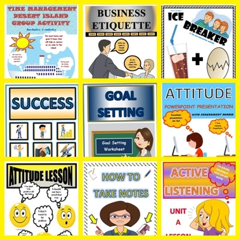 Preview of REAL WORLD LIFE SKILLS Business Soft Skills/Goals/Success/Attitude/Etiquette Tip