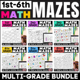 MEGA Math Mazes Bundle: 1st-6th Grade Morning Work, Test P