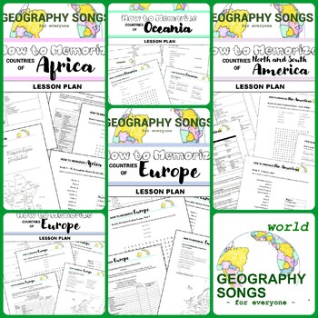 Preview of MEGA Memorize COUNTRIES of the World ▪ Songs ▪ Worksheets ▪ Stream Video