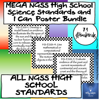 Preview of MEGA NGSS BUNDLE- ALL High School Standards/"I Can" Posters