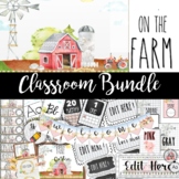 MEGA On the Farm classroom Decor Bundle - Editable