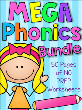 Preview of MEGA Phonics Worksheet Bundle -  Pre-K Kindergarten 