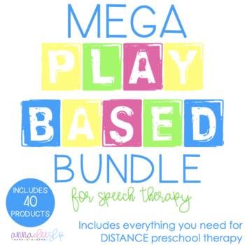 Preview of Digital Preschool Play Based Speech and Language Therapy Bundle