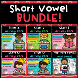 Kindergarten Short Vowels A E I O U Worksheets Centers Wor