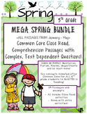 MEGA Spring BUNDLE 5th - Close Read Passages w/ Text Depen