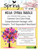 MEGA Spring BUNDLE 8th - Close Read Passages w/ Text Depen