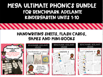 Preview of MEGA Ultimate Kindergarten Phonics Benchmark Adelante Bundle