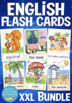 Preview of MEGA flash cards BUNDLE for English and ESL classes