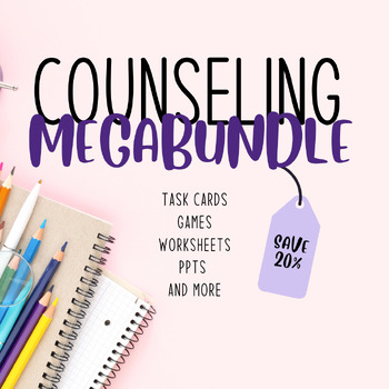 Preview of MEGABUNDLE - SEL Counseling Games, Activities & Worksheets