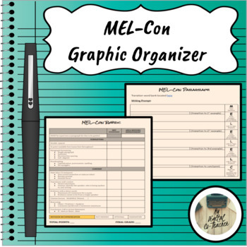 Preview of MEL-Con Writing Graphic Organizer Hyperdoc Google Doc