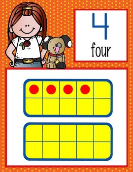 the BRAINY BUNCH Theme - CARDS : numbers 1 to 20