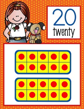 the BRAINY BUNCH Theme - CARDS : numbers 1 to 20