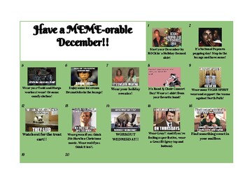 Preview of MEME-orable December: a meme theme (editable and fillable resource)