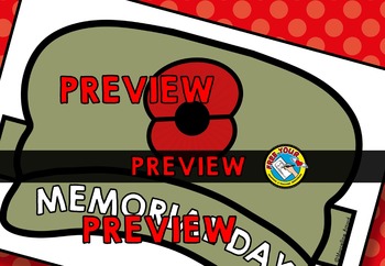 MEMORIAL DAY CRAFTS POPPY HAT TEMPLATES OR HEADBAND MAY COLORING CUTTING  CROWN