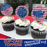 MEMORIAL DAY Cupcake Toppers -AMERICA the BEAUTIFUL- Colle