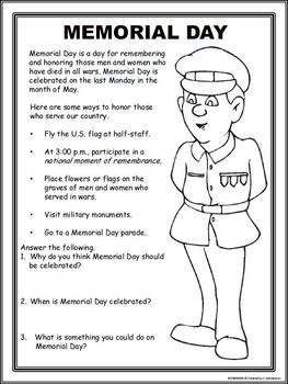 MEMORIAL DAY (Printables) by Jennifer K | Teachers Pay Teachers