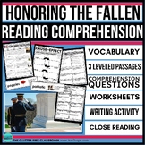 MEMORIAL DAY reading comprehension passage with questions 