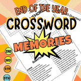 MEMORIES of the End-of-Year Crossword Puzzle Activitie 2nd