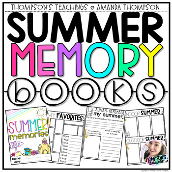 Preview of MEMORY BOOK for the SUMMER | DIGITAL | No Prep Printables