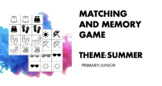 Memory Matching Game: Summer Theme - Fun Activities - Prim