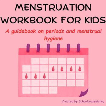 Preview of MENSTRUATION WORKBOOK FOR KIDS