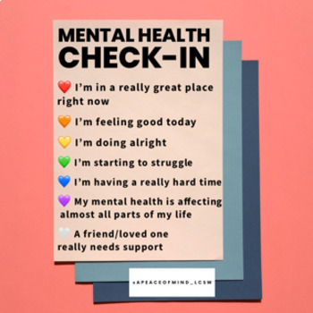 Preview of MENTAL HEALTH CHECK-IN