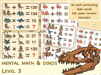 Preview of MENTAL MATH & DINOS LEVEL 3