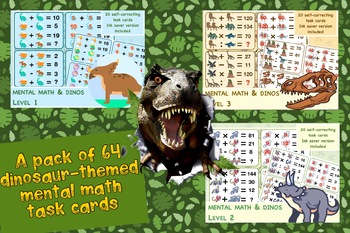 Preview of MENTAL MATH & DINOSAURS PACK
