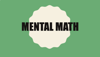 Preview of MENTAL MATH PEMDAS (Order of Operations) Practice