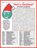 MERRY CHRISTMAS AROUND THE WORLD Word Search Puzzle Worksh