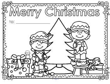 Preview of 5 Christmas Posters or Greeting Cards to Decorate, Color and Give FREE