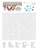 MERRY CHRISTMAS Word Search (difficult)  with KEY and 3 Co