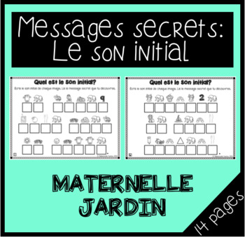 Preview of MESSAGE SECRET: Le son initial- Conscience phono. (FRENCH)
