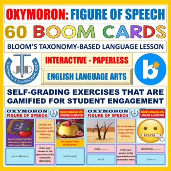 Preview of OXYMORON - FIGURATIVE LANGUAGE: 60 BOOM CARDS