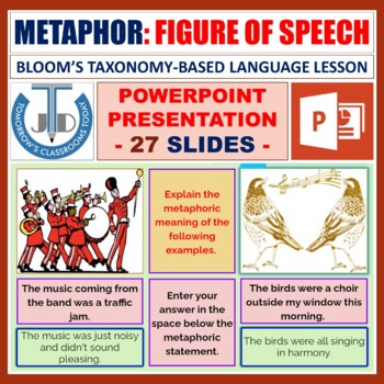 Preview of METAPHOR - FIGURATIVE LANGUAGE: POWERPOINT PRESENTATION