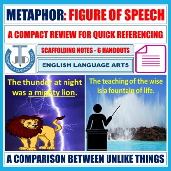 Preview of METAPHOR - FIGURATIVE LANGUAGE - SCAFFOLDING NOTES