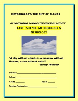Preview of METEOROLOGY: THE GIFT OF CLOUDS: AN INDEPENDENT RESEARCH ASSIGNMENT