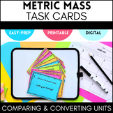 METRIC MASS TASK CARDS - Converting and Comparing Units - 