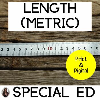 Preview of Metric System Measuring length for Special Education Measuring with a ruler