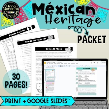 Preview of MEXICAN HERITAGE Reading Passages & Activities (Print AND Digital)