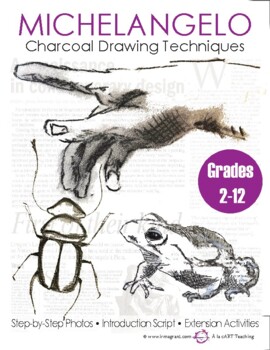 Preview of MICHELANGELO: Charcoal Drawing Techniques Art Lesson for Kids