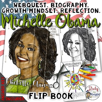 Preview of Michelle Obama: Black History Month Writing Activity, Growth Mindset, Biography