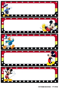 mickey mouse name stickers