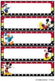 MICKEY MOUSE - 30 Name Plate Labels