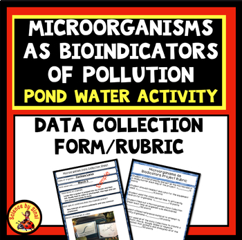 Preview of Pond Water MICROORGANISMS AS BIOINDICATORS PROJECT Data Collection Form