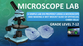 Introductory MICROSCOPE LAB