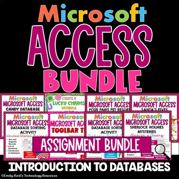 Preview of MICROSOFT ACCESS: PROJECT BUNDLE - Hours of Database Projects - Engaging, Fun