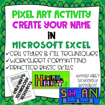 Preview of MICROSOFT EXCEL: CREATE YOUR NAME using PIXEL ART in Microsoft Excel